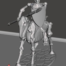 28mm skeleton warrior light cavalry spear & shield 2 game games skull skeleton miniatures miniature horse figure dnd