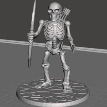 2 mm iskelet savaşçı longbow oyun oyunlar 3d print model - Mito3D