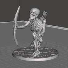 28mm squelette guerrier longbow jeu jeux 3d print model - Mito3D