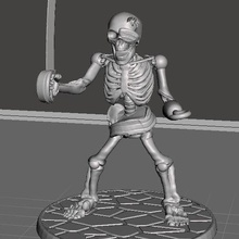 28mm esqueleto guerreiro pirata facão jogo jogos crânio miniaturas miniatura dnd 3d print model - Mito3D