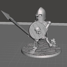 28mm skeleton warrior spear shield 2 game games skull miniatures miniature dnd 3d print model - Mito3D