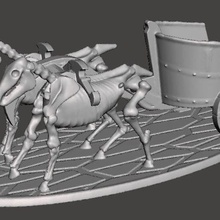 28mm skeleton warrior war chariot no crew game games undead skull miniatures miniature dnd 3d print model - Mito3D