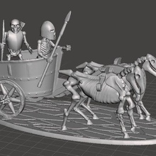 28mm skeleton warrior war chariot game games undead skull miniatures miniature dnd 3d print model - Mito3D