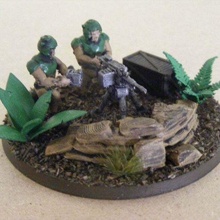28mm soldiers heavy weapons 40k games workshop grimdark future marine onepagerules soldier warhammer toy 3d print model - Mito3D
