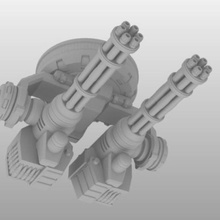 Baskılayıcı mm gatling topu taret oyun model robotlar 3d print model - Mito3D