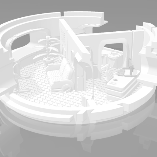 28mm tau inspired - furniture wargaming kit 1 architecture terrain warhammer 3D print model - Mito3D