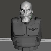 28mm Thanos baş muhafızlar koruma am ig kovboy imparatorluk 40k Warhammer kadiyen Cadia dkok savaş çekiç oyunları bilimkurgu t rex dino Dinozor panzer Tallarn deathworld 3d print model - Mito3D