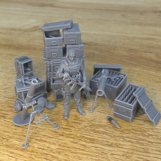 29 Anti Panzer Artillerie Krieg Terrain 1 35 24 Diorama Kiste Deckel Schutz Militär wwii ww2 Miniatur Kriegsspiel Tischplatte 3d print model - Mito3D