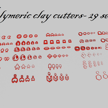 29 conjuntos polimérico arcilla cortadores Moda pendientes 3d print model - Mito3D