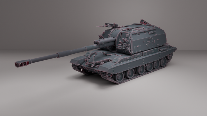 2 19 2s19 msta s stl modelo 1 72 frio guerra tanque veículo resina 3d impressão 20mm self propelled arma fogo miniatura peça canhão obus artilharia 3d print model - Mito3D