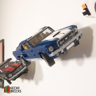 2 1 wall mount lego creator expert ford mustang 10265 angled & flush car muscle 3d print model - Mito3D
