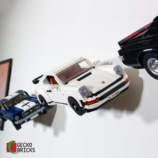 2 1 wall mount lego creator expert porsche 911 10295 angled & flush sports car 3d print model - Mito3D