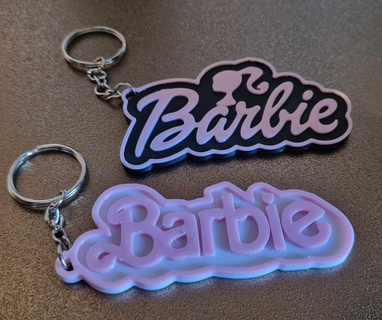 2 Barbie Schlüssel Ringe Ring Tochter Mädchen aqua 3d print model - Mito3D