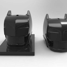 2 bat-helm banks bank batman piggy containers 3d print model - Mito3D