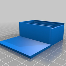 2 vano tasca scorrevole scatola personalizzato contenitori 3d print model - Mito3D