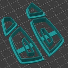 2 kulak ayna v2 takı kesici kurabiye pul polimer kil kelebek 3d print model - Mito3D