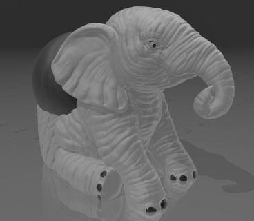 2 em 1 Suporte Alexa Eko nokta 4a 5a Gera elefante nöbetçi Porta pop 4 5 göstermek 3 elma eko Amazon hayvan Afrika 3d print model - Mito3D
