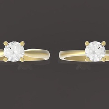 2 engagment anel de diamante jóias prata amor anéis diamant brilhando pedra brillant sterling feminino luxo o romance brilhantes printable gem ouro platina 3d print model - Mito3D