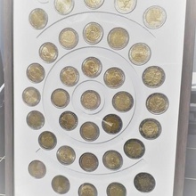 2 euro coin holder frame 21 x 297cm home money numismatics framework euros numismatist pieces 3d print model - Mito3D