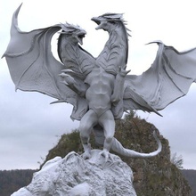 2 tête dragon 3d modèle guerre démon monstre épique tendance meilleur chasseur volant dragons Trône Fer Seigneur Anneaux Narnia 3d print model - Mito3D