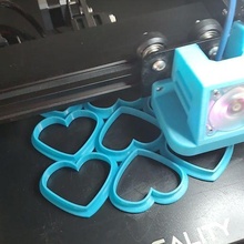 2 Herz 3x3 Plätzchen Cutter Werkzeug mehrere 3d print model - Mito3D