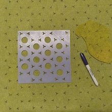 2 inch hex stencil making hexagon grid 3d print model - Mito3D