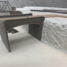 2 carril carretera puente escala arquitectura ferrocarril modelado entrenar 1 160 3d print model - Mito3D