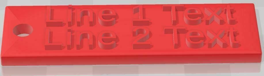 2 line nametag generator 3d custom signs logos 3d print model - Mito3D
