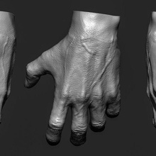 2 masculino mãos 3d print model - Mito3D