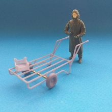 2 metal carts scale 1 35 game diorama modelism model charette cart modeling 3d print model - Mito3D