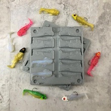 2 micro swimbait soft plastic fishing molds swimbaits swim baits lures jig heads ultralifght 3d print model - Mito3D