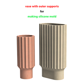 2 models vases making silicone molds Tools silicone_mold concrete vase 3dprint pot planter ako3d 3d print model - Mito3D