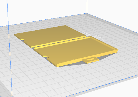 2 Bölüm kart Kulp destek 3d print model - Mito3D