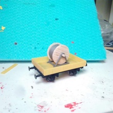 2 plank open wagon ho 1 87 game games wire train spool scale model 3d print model - Mito3D