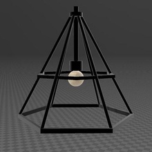 2 piramide soffitto lampade lampada 3d print model - Mito3D