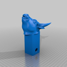 2 receiver cover bull's head automotive 3d print model - Mito3D