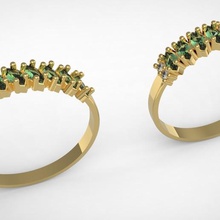 2 anneau aneis bijoux de l'anneau anel 3d print model - Mito3D