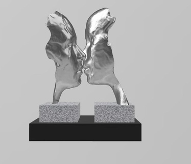 2 sculpture femme Masculin buste 4 ender 3 déco conception décor homme l'amour acier résine pla sla autant soutien baiser 3d print model - Mito3D