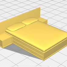 2 posti letto esc 1-50 architettura elementi modello 3d print model - Mito3D