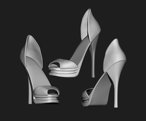 2 ensemble mode pendentif femmes chaussures half boots 3d modèle collection style chaussure chaussons ballet protection pied bottes 3dshoes bjd chaussuresstl 39 impression 3d print model - Mito3D