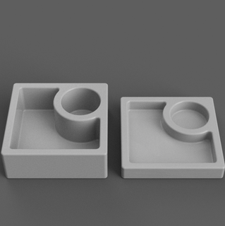 2 size tray - desk organizer table planter 001 3d print model - Mito3D