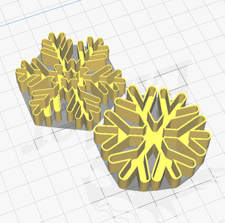 2 snowflake cutters cookies flake snow 3d print model - Mito3D