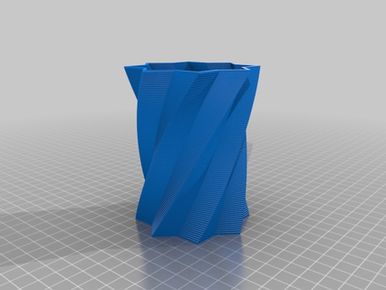 2 squares twisty vase customized decor 3d print model - Mito3D