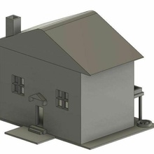 2 story house architecture buildings structures 3d print model - Mito3D