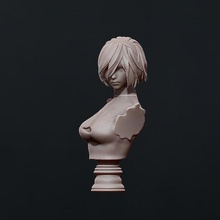 2b - nier autômatos impressão 3d do busto jogo 2a jogos anime mangá japão japonês sexy lingerie de vídeo figurine estátua colecionáveis escultura garota miniaturas figurinhas 3d print model - Mito3D