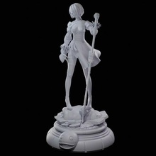 2b nier autómatas desnudo juego juegos platino cuadrado enix pose arte fan niña mujer androide espada guerrero figura estatua fantástico Japón 3d print model - Mito3D