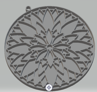 2d 3d mandala mod 2 gioielleria portachiavi loghi distintivi spille pendente 3d print model - Mito3D