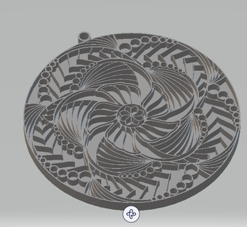 2d 3d mandala mod 5 gioielleria portachiavi loghi distintivi spille pendente 3d print model - Mito3D