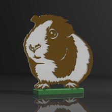 2d colored hamster decorations 3d print model - Mito3D