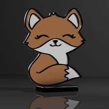 2d colorized fox scenery 3d print model - Mito3D
